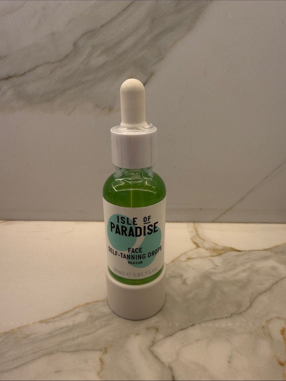 Isle of Paradise Green Face Self-Tanning Drops Serum - Medium - Sealed